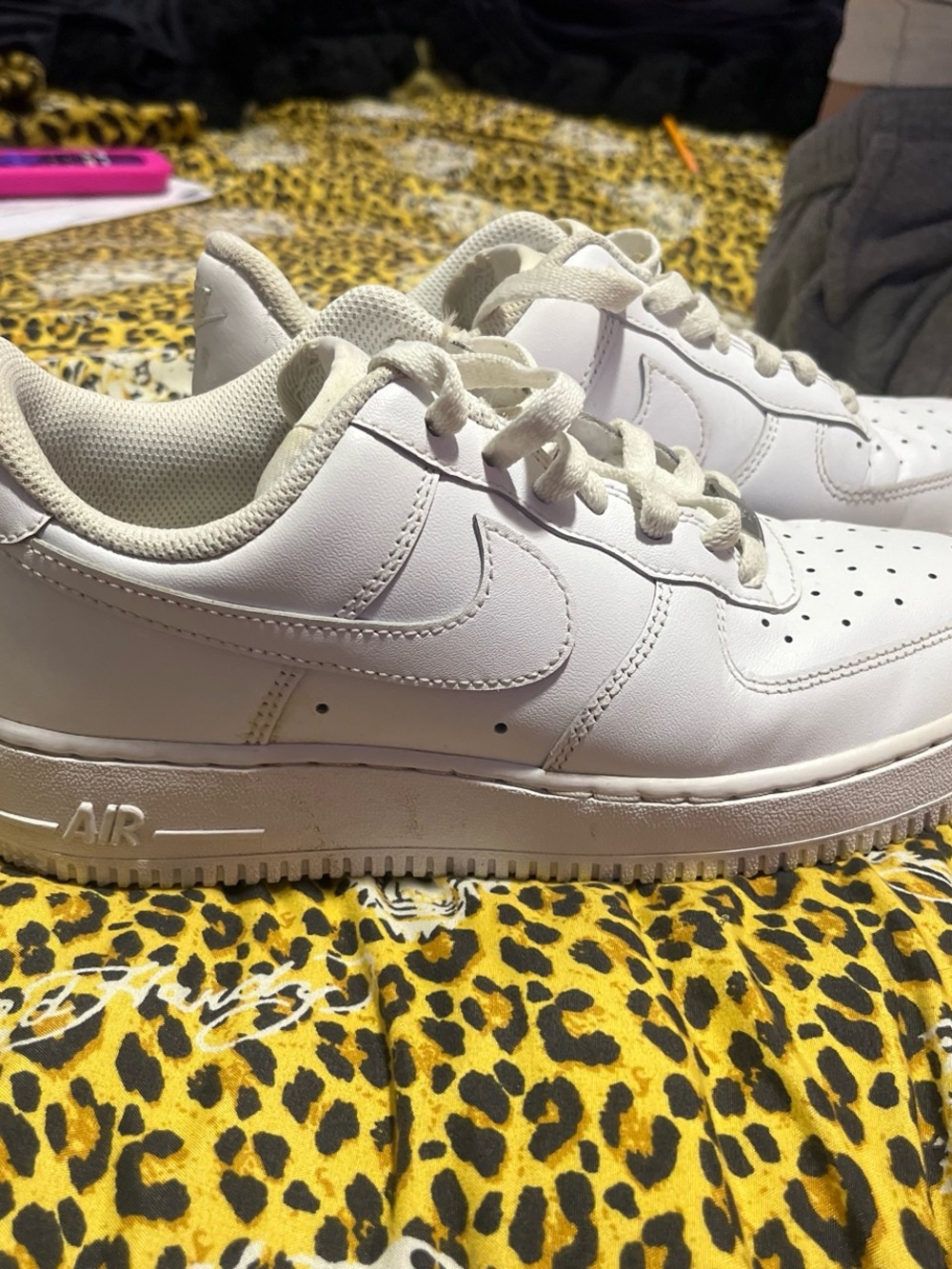 Nike Air Force 1 White Low-Top Leather Sneakers